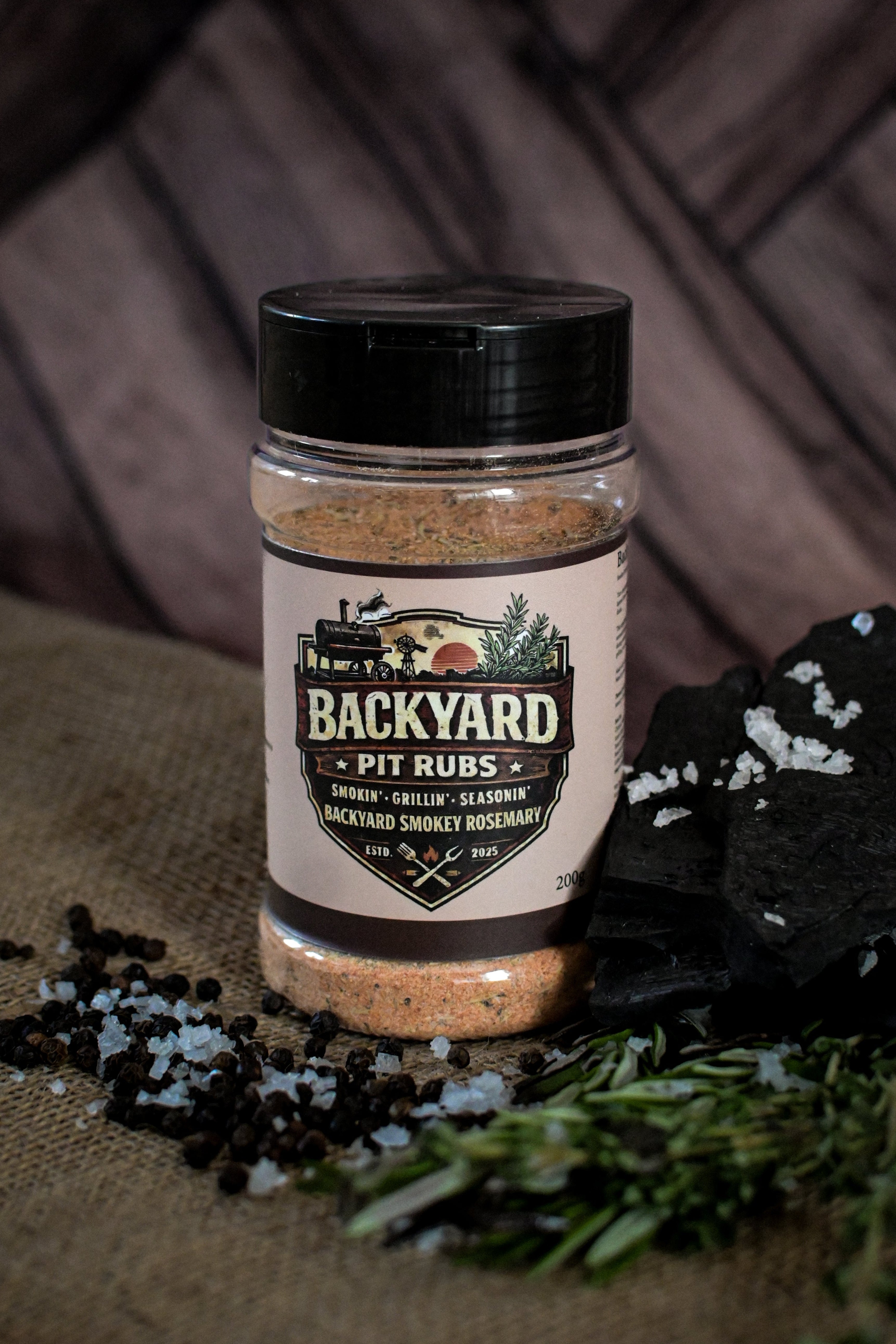 Backyard Smokey Rosemary - Versatile for everyday cooking or outdoor grilling Backyard Pit Rubs